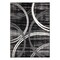 World Rug Gallery Modern Wavy Circles Design 2' x 3' Black 377BLACK2X3 - alternate 1